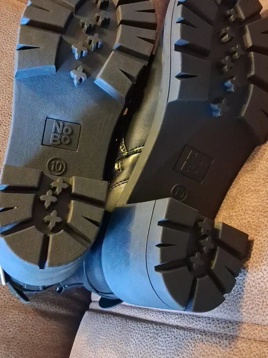 No Boundaries Black Combat Boots for Women Size 10 - Picture 5 of 7